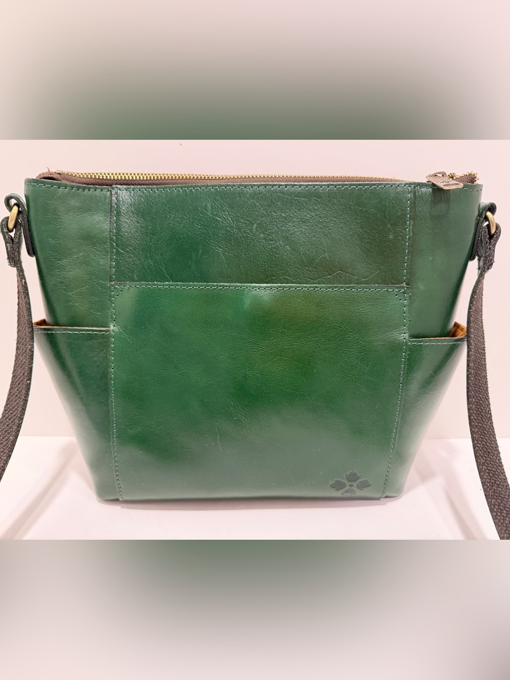 Patricia Nash Aveley Leather Crossbody Bag in Soft Green - Picture 3 of 16